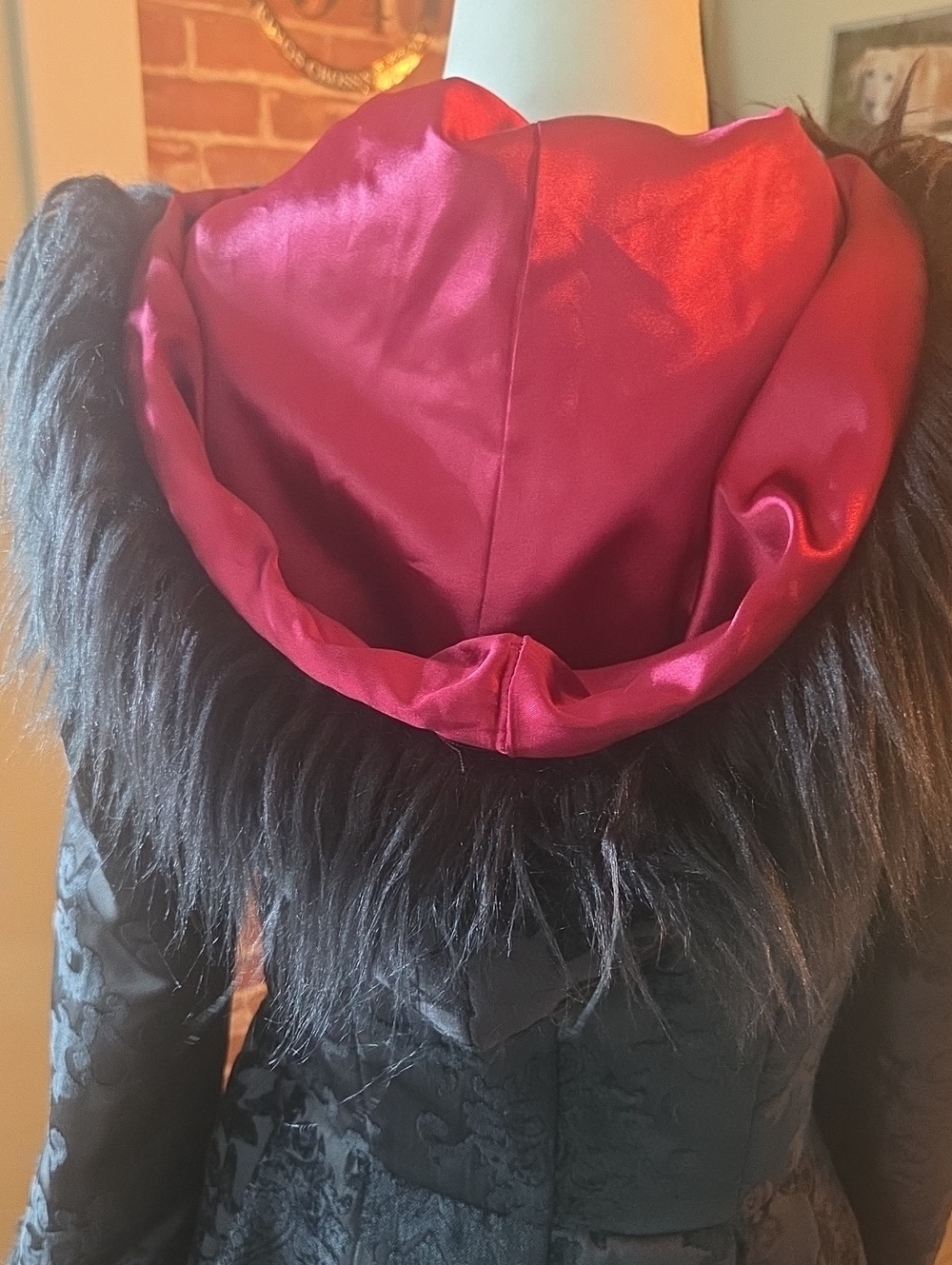 Widow Flared Brocade Coat - Picture 7 of 8